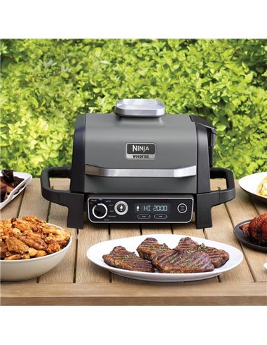 Gratar electric si afumator/air fryer Ninja OG701EU, 1000 W, Negru