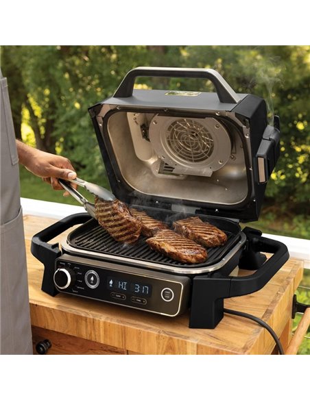 Gratar electric si afumator/air fryer Ninja OG701EU, 1000 W, Negru