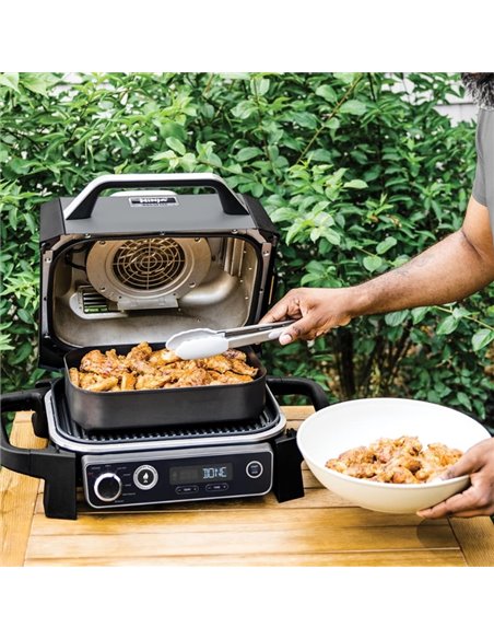 Gratar electric si afumator/air fryer Ninja OG701EU, 1000 W, Negru