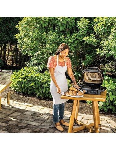 Gratar electric si afumator/air fryer Ninja OG701EU, 1000 W, Negru