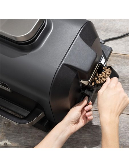 Gratar electric si afumator/air fryer Ninja OG850EU, Negru/Gri