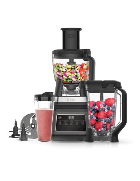 Robot de bucatarie Ninja 3 in 1 BN800EU, 1200 W, 2.1 L, Negru/Argintiu