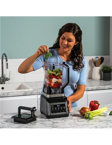 Robot de bucatarie Ninja 3 in 1 BN800EU, 1200 W, 2.1 L, Negru/Argintiu