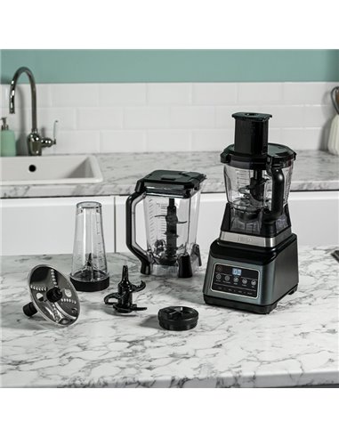 Robot de bucatarie Ninja 3 in 1 BN800EU, 1200 W, 2.1 L, Negru/Argintiu