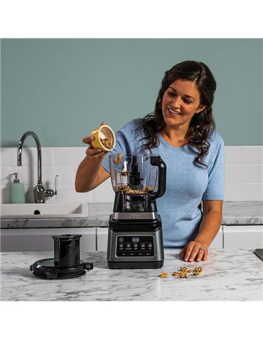 Robot de bucatarie Ninja 3 in 1 BN800EU, 1200 W, 2.1 L, Negru/Argintiu