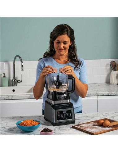 Robot de bucatarie Ninja 3 in 1 BN800EU, 1200 W, 2.1 L, Negru/Argintiu