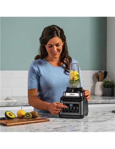 Robot de bucatarie Ninja 3 in 1 BN800EU, 1200 W, 2.1 L, Negru/Argintiu