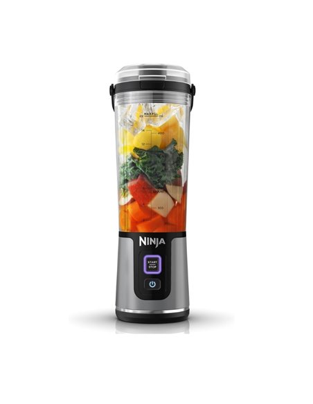 Blender portabil wireless si reincarcabil Ninja BC151EUBK, 530 ml, Negru/Argintiu