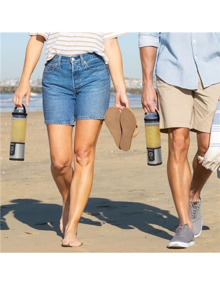 Blender portabil wireless si reincarcabil Ninja BC151EUBK, 530 ml, Negru/Argintiu