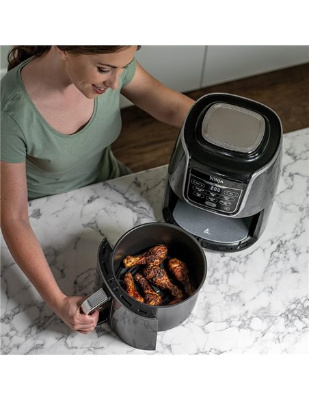 Friteuza cu aer cald Ninja AF160EU, 6 functii, 1750 W, 5.2 L, Gri Friteuza cu aer cald Ninja AF160EU, 6 functii, 1750 W, 5.2 L, Gri