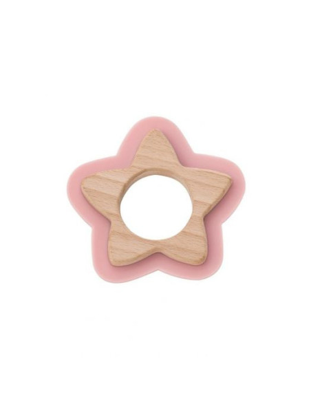 TN-1704-P,Jucarie naturala pentru dentitie Star Roz TN-1704-P,Jucarie naturala pentru dentitie Star Roz