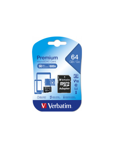 44084,VERBATIM 44084 MICRO SDXC 64GB C10 "44084" (include TV 0.03 lei)