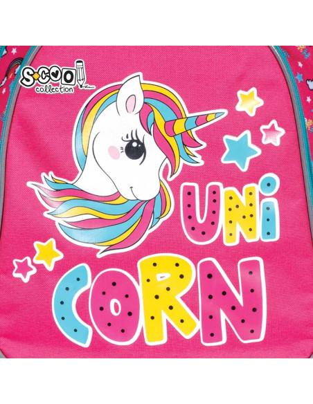 SC2642,Ghiozdan anatomic UNICORN, 38x39x19.5 cm - S-COOL