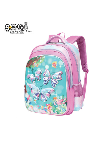 SC2544,Ghiozdan 3D BUTTERFLY, 31x24x41 cm - S-COOL