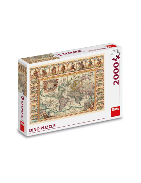 561274,Puzzle harta istorica a lumii, 2000 piese - DINO TOYS