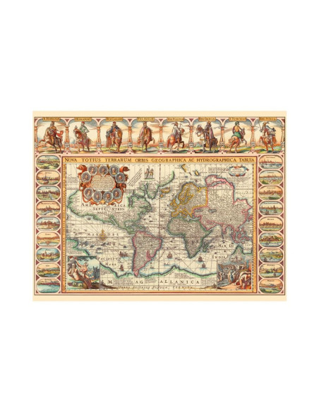 561274,Puzzle harta istorica a lumii, 2000 piese - DINO TOYS