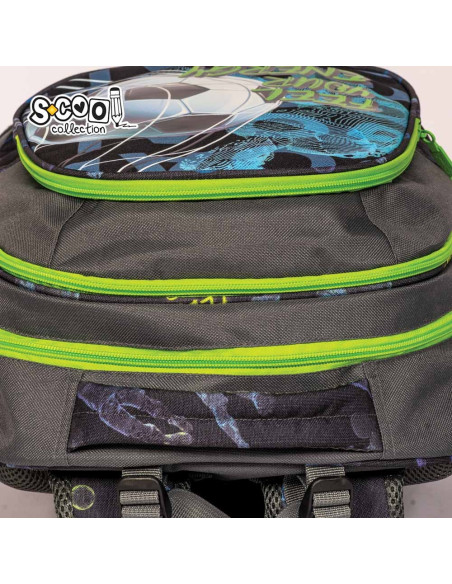 SC2646,Ghiozdan anatomic FOOTBALL, 38x39x19.5 cm - S-COOL