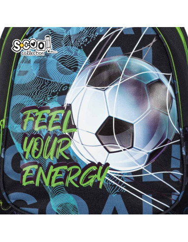 SC2646,Ghiozdan anatomic FOOTBALL, 38x39x19.5 cm - S-COOL