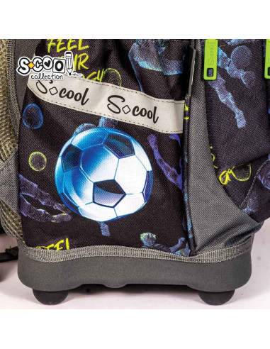SC2646,Ghiozdan anatomic FOOTBALL, 38x39x19.5 cm - S-COOL
