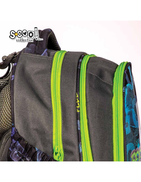 SC2646,Ghiozdan anatomic FOOTBALL, 38x39x19.5 cm - S-COOL