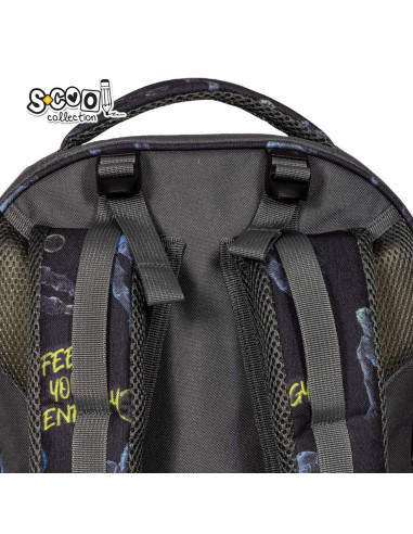 SC2646,Ghiozdan anatomic FOOTBALL, 38x39x19.5 cm - S-COOL