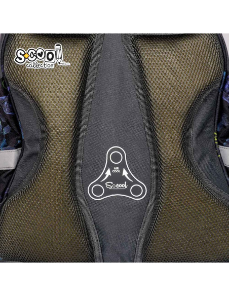 SC2646,Ghiozdan anatomic FOOTBALL, 38x39x19.5 cm - S-COOL