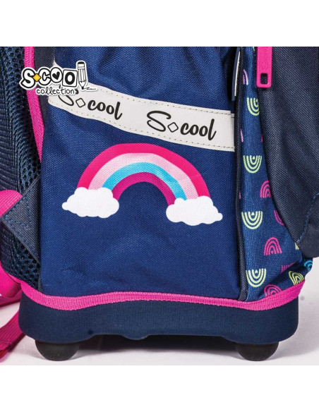 SC2640,Ghiozdan anatomic RAINBOW, 38x39x19.5 cm - S-COOL