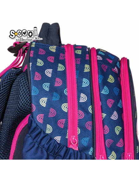 SC2640,Ghiozdan anatomic RAINBOW, 38x39x19.5 cm - S-COOL