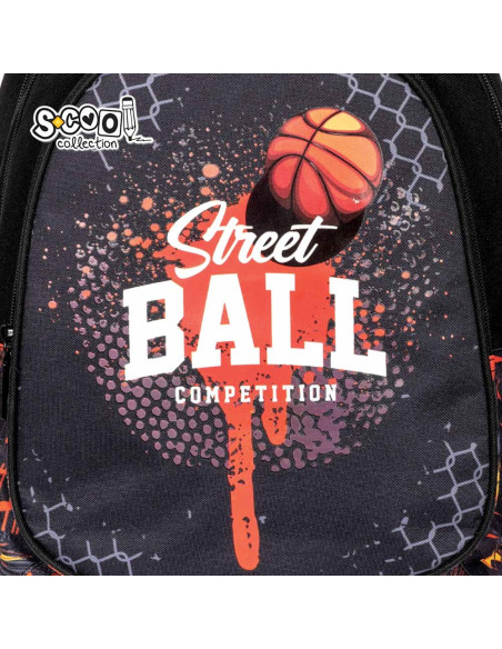 SC2647,Ghiozdan anatomic S-COOL SC2647, Motiv street ball