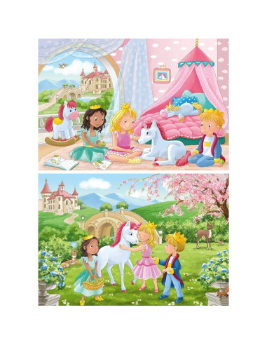 RVSPC00858,Puzzle printese si unicorn 2x12 piese