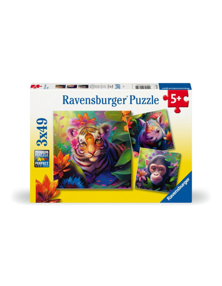 RVSPC05735,Puzzle puiuti de animale 3x49 piese