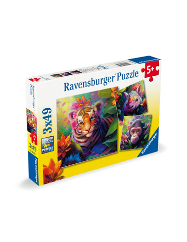 RVSPC05735,Puzzle puiuti de animale 3x49 piese