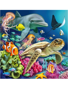 RVSPC00859,Puzzle animale in lumea subacvatica 3x49 piese