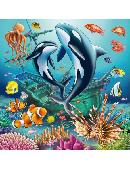 RVSPC00859,Puzzle animale in lumea subacvatica 3x49 piese