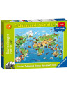 RVSPC05515,Puzzle mare de podea harta animale 60 piese