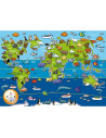 RVSPC07072,Puzzle mare de podea harta animalele lumii 60 piese