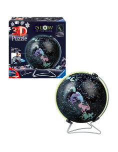 RVS3D11544,Puzzle 3D glob lumineaza in intuneric 180 piese 2