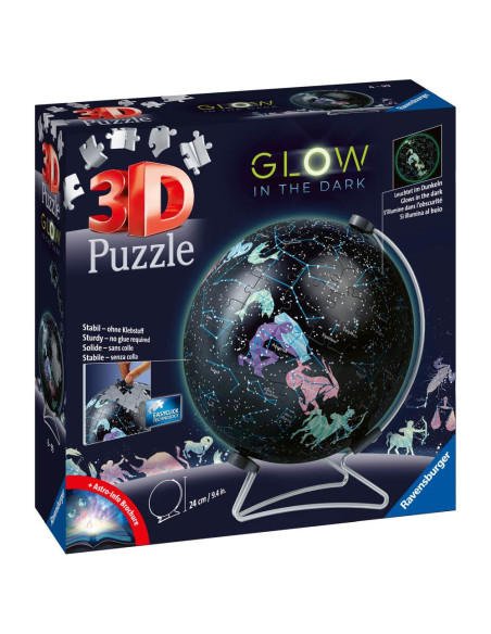 RVS3D11544,Puzzle 3D glob lumineaza in intuneric 180 piese