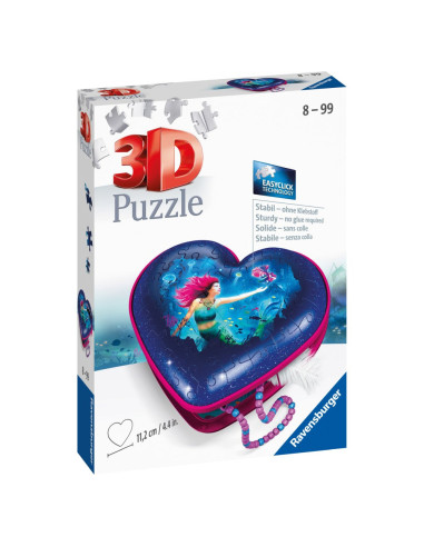 RVS3D11249,Puzzle 3D cutie inima sirena 54 piese
