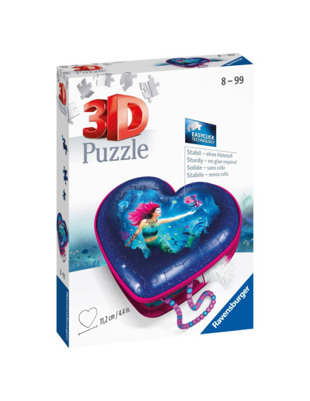 RVS3D11249,Puzzle 3D cutie inima sirena 54 piese