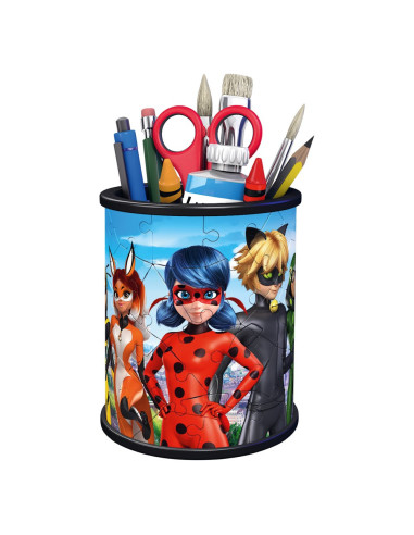 RVS3D11278,Puzzle 3D suport pixuri Miraculous 54 piese