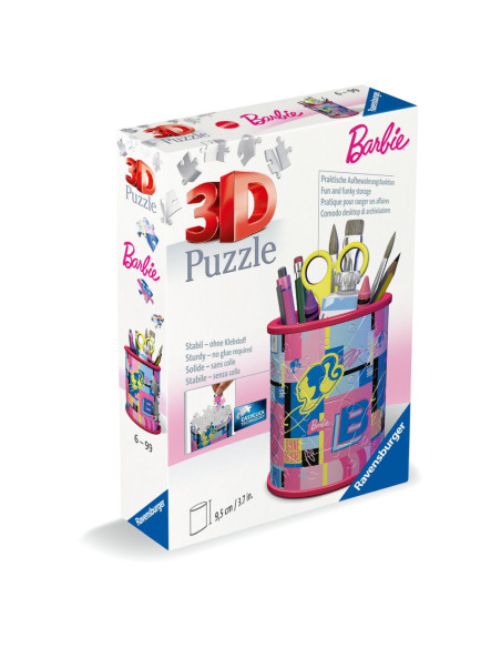 RVS3D11585,Puzzle 3D suport pixuri Barbie 54 piese