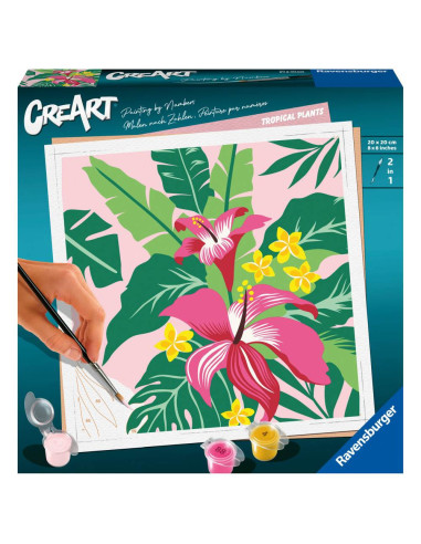 RVSPBN23728,Pictura pe numere plante tropicale