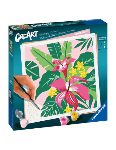 RVSPBN23728,Pictura pe numere plante tropicale