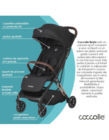 323031660,Carucior sport cu pliere automata Coccolle Beyla Gold LE 323031660,Carucior sport cu pliere automata Coccolle Beyla Gold LE