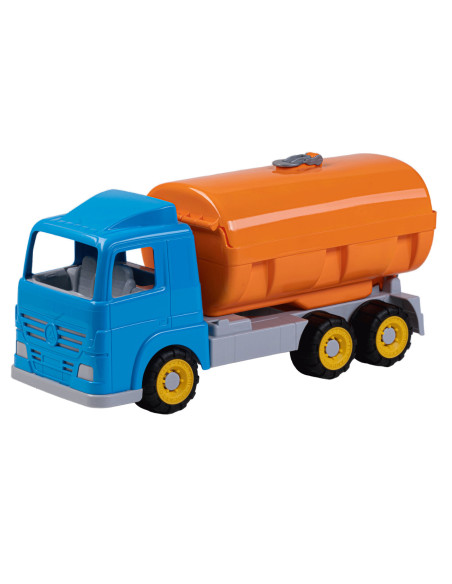 AGI6085-000M,Cisterna de jucarie Millenium pentru transport carburanti, 49 cm, cu accesorii drum in lucru incluse
