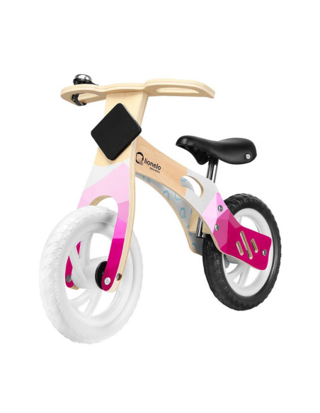 BN-LOE-WILLY_BUBBLEGUM,Lionelo - Bicicleta fara pedale Willy Bubblegum, Cu tablita de scris, Cu roti din spuma EVA 12”, Alb/Roz