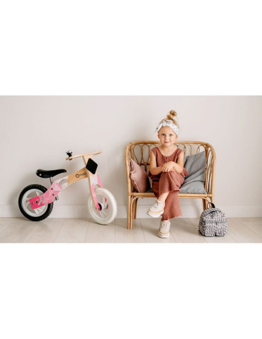 BN-LOE-WILLY_BUBBLEGUM,Lionelo - Bicicleta fara pedale Willy Bubblegum, Cu tablita de scris, Cu roti din spuma EVA 12”, Alb/Roz