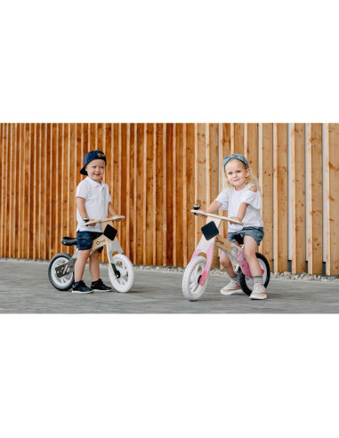 BN-LOE-WILLY_BUBBLEGUM,Lionelo - Bicicleta fara pedale Willy Bubblegum, Cu tablita de scris, Cu roti din spuma EVA 12”, Alb/Roz