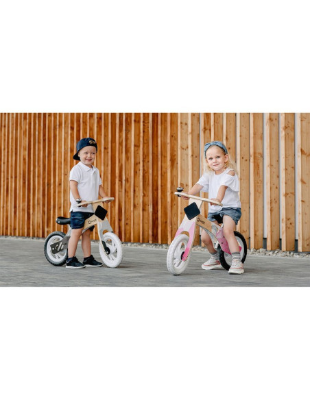 BN-LOE-WILLY_BUBBLEGUM,Lionelo - Bicicleta fara pedale Willy Bubblegum, Cu tablita de scris, Cu roti din spuma EVA 12”, Alb/Roz